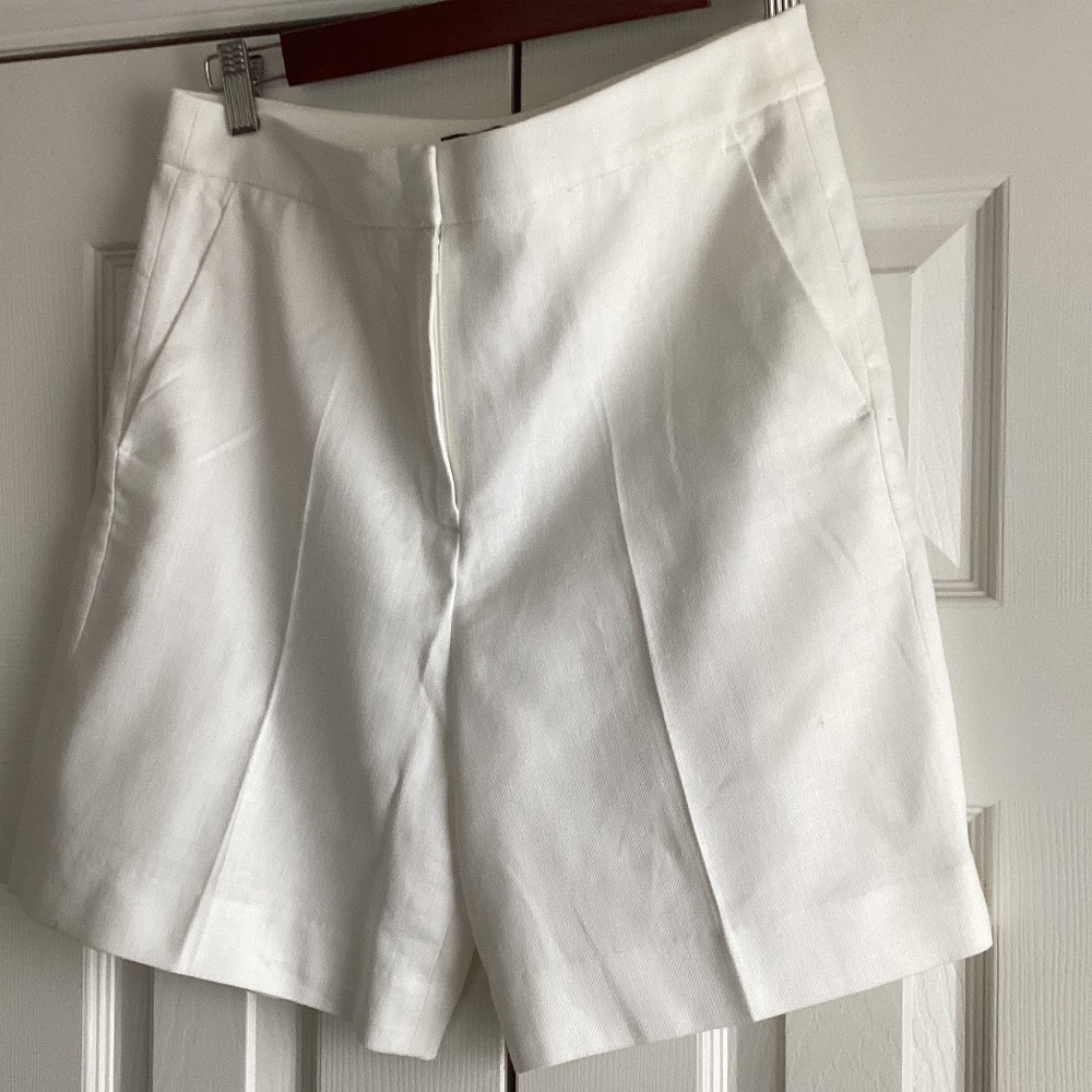 J.CREW Cuffed Linen Bermuda Shorts - Picture 2 of 9